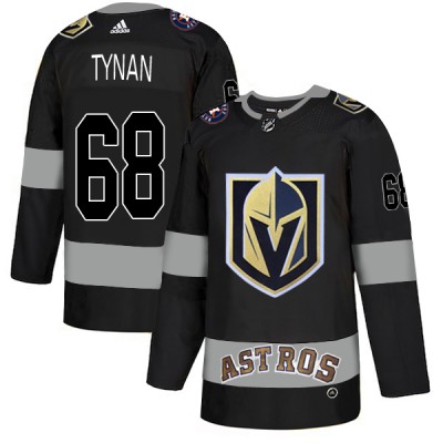 Adidas Vegas Golden Knights X Astros #68 T.J. Tynan Black Authentic City Joint Name Stitched NHL Jersey